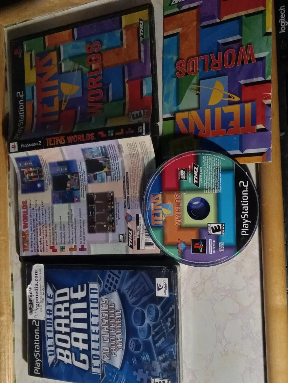 PS2 Lot NEW Ultimate Board Game Collection Used Tetris Worlds Playstation 2